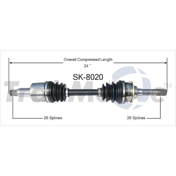 Surtrack Axle Cv Axle Shaft, Sk-8020 SK-8020 - main